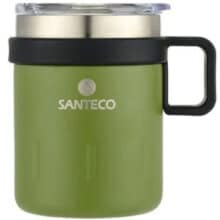 عکس ماگ دوجداره درب دار سانتکو SANTECO مدل HM-350 ظرفیت 350 میلی لیتر - فروشگاه ماه به ماه