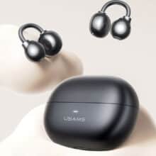 عکس هندزفری بلوتوثی یوسامز  USAMS مدل Echo R02 با طراحی Clip-on - فروشگاه ماه به ماه