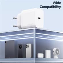 عکس شارژر دیواری یوسامز USAMS مدل CC226 توان 20 وات - فروشگاه ماه به ماه