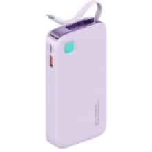 عکس پاور بانک یوسامز USAMS مدل CD225 ظرفیت 10000 توان 20 وات با کابل لایتنینگ - فروشگاه ماه به ماه