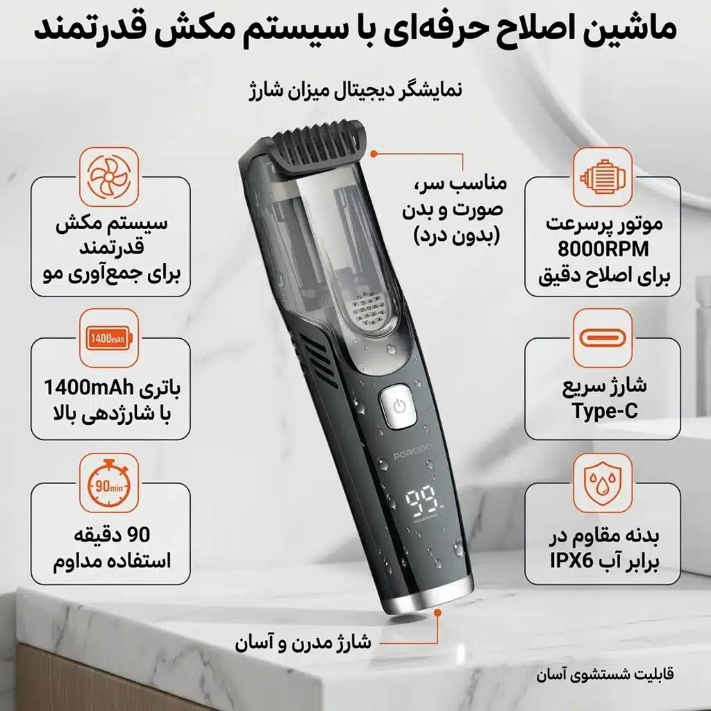 ویژگیهای ریش تراش صورت بدن