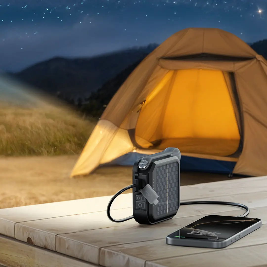 Green Lion Solar Lumix Portable LED Light with Power Bank (4000mAh) - Gray