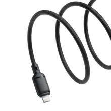 عکس کابل USB-A به Lightning باسئوس مدل Baseus Silky Series Fast Charging Cable 2.4A 1m - فروشگاه ماه به ماه