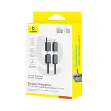 کابل 2 در 2 باسئوس مدل Baseus 60W USB & USB-C to USB-C & Lightning Cable
