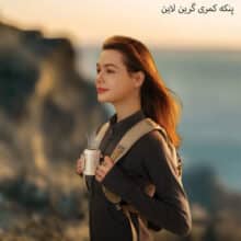 عکس پنکه شارژی کمری گرین لاین Green Lion مدل GNPF21WSTFNBG با گیره اتصال - فروشگاه ماه به ماه