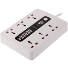 عکس چندراهی برق شش سوکت 3000 وات، یک تایپ سی و پنج USB هایکو استار Hicostar HS-PS320 - فروشگاه ماه به ماه