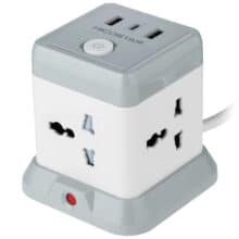 چندراهی برق 4 سوکت 2500 وات، دو USB و دو تایپ سی هایکو استار Hicostar HS-PS321 با کابل دومتری