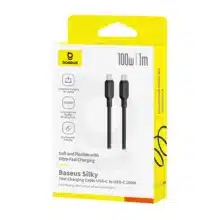 کابل USB-A به USB-C باسئوس مدل Baseus Silky Series 100W USB to Type-C Cable (1m)