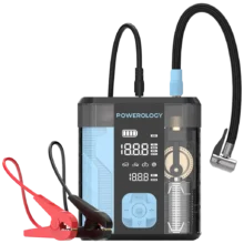 جامپ استارتر، پمپ باد و پاوربانک پاورولوژی مدل Powerology 3-In-1 Jump Starter & Tire Inflator