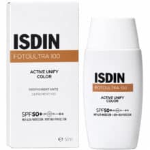 فلوئید ضدآفتاب رنگی ایزدین SPF50 مدل Active Unify ‌مناسب انواع پوست حجم 50ml