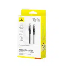 کابل باسئوس مدل Baseus Discolor Series 100W Fast Charge USB-C to USB-C Cable