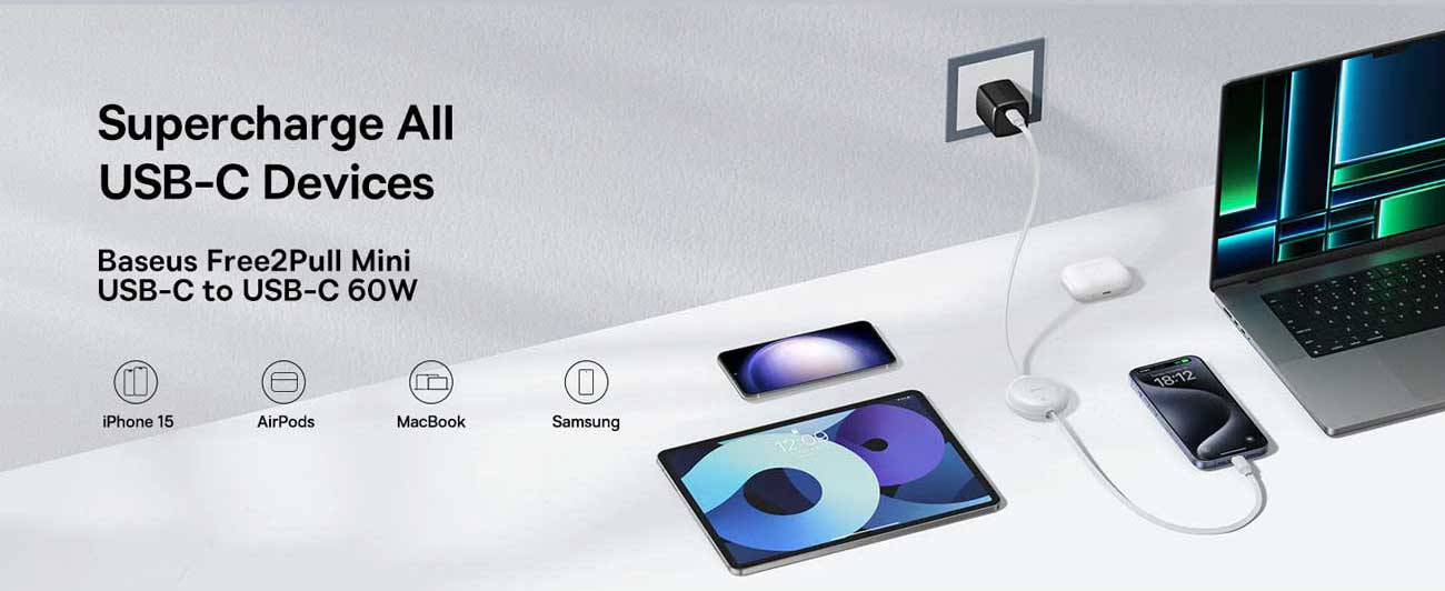 کابل شارژ سریع 60 وات