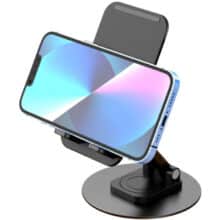 عکس هولدر رومیزی موبایل و تبلت تاشو چرخشی ایکس او XO-C108 FOLDABLE DESKTOP PHONE STAND - فروشگاه ماه به ماه