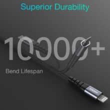 عکس کابل شارژ سریع تایپ سی به لایتنینگ 15 وات 1.2 متری چویتک CHOETECH USB-C to Lightning Cable IP0039 - فروشگاه ماه به ماه