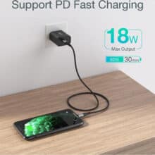 عکس کابل شارژ سریع تایپ سی به لایتنینگ 15 وات 1.2 متری چویتک CHOETECH USB-C to Lightning Cable IP0039 - فروشگاه ماه به ماه