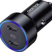 عکس شارژر فندکی فست شارژ ماشین تایپ سی 36 وات چویتک C0054 - فروشگاه ماه به ماه