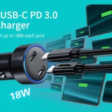 عکس شارژر فندکی فست شارژ ماشین تایپ سی 36 وات چویتک C0054 - فروشگاه ماه به ماه