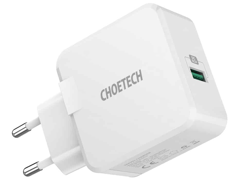عکس شارژر دیواری فست یو اس بی 22.5 وات چویتک CHOETECH Q5001 5A Fast Charger 22.5W USB A - فروشگاه ماه به ماه