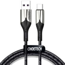 عکس کابل شارژ سریع یو اس بی به تایپ سی 25 وات 5 آمپر 1.2 متر چویتک CHOETECH USB-A to USB-C Cable AC0013 - فروشگاه ماه به ماه