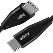 کابل شارژ سریع تایپ سی به تایپ سی 60 وات 1.2 متری چویتک Choetech cable USB Type-C 60W 5A 1.2m XCC-1003