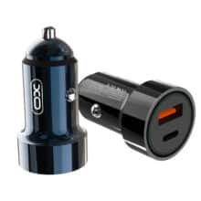 عکس شارژر فندکی فست شارژ ماشین تایپ سی 20 وات ایکس او TZ11 - فروشگاه ماه به ماه
