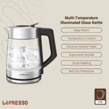 عکس کتری برقی لپرسو LePresso مدل LPCFFM0008 چند دمایی - فروشگاه ماه به ماه
