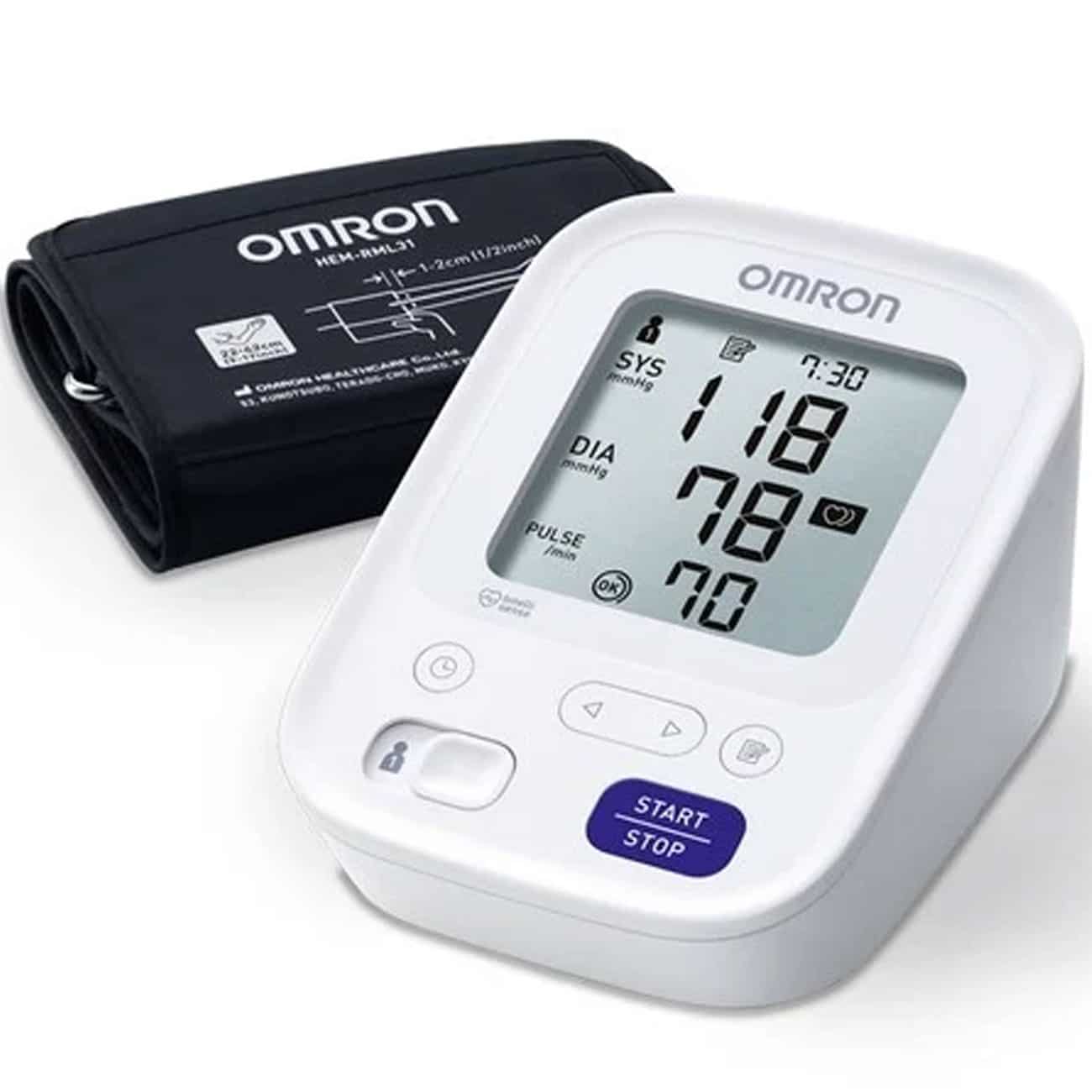 عکس فشارسنج دیجیتال بازویی امرون Omron مدل M3 با کاف Easy Cuff - فروشگاه ماه به ماه