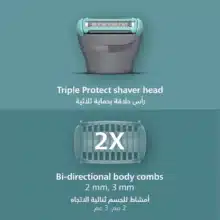 عکس ماشین اصلاح بدن فیلیپس Philips مدل BG3480/15 با سیستم Triple Protect - فروشگاه ماه به ماه