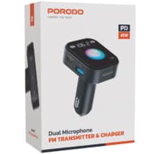 عکس شارژر فندکی و اف ام پلیر بلوتوثی پورودو Porodo مدل PD-BTFMTVC-BK - فروشگاه ماه به ماه