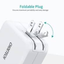 عکس شارژر دیواری چویتک CHOETECH مدل PD8002 توان  65 وات دو پورت - فروشگاه ماه به ماه