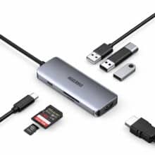 عکس هاب تایپ سی 7 پورت چویتک CHOETECH مدل HUB-M19 توان 100 وات - فروشگاه ماه به ماه