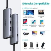 عکس هاب تایپ سی 7 پورت چویتک CHOETECH مدل HUB-M19 توان 100 وات - فروشگاه ماه به ماه