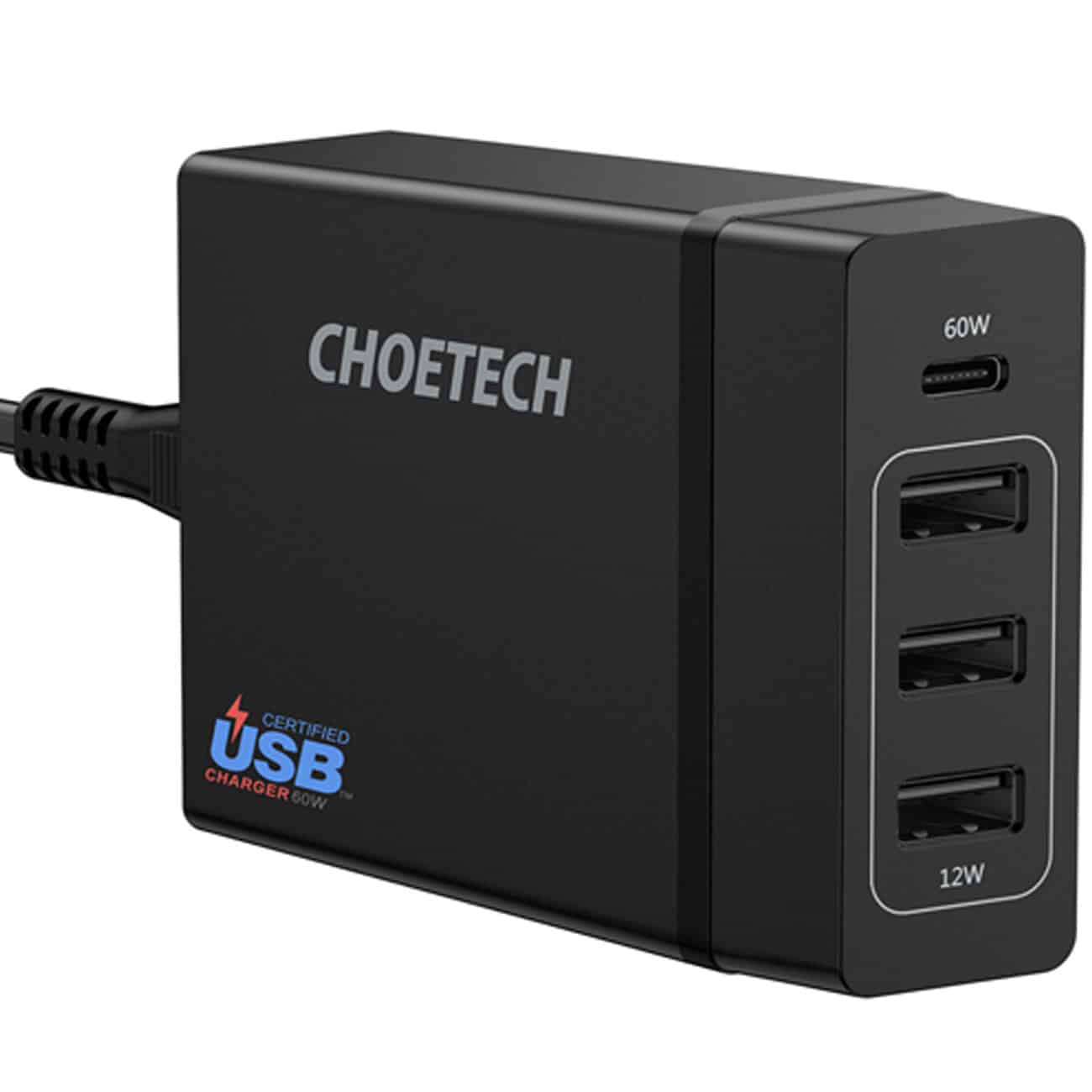 عکس شارژر رومیزی  چویتک Choetech مدل PD72-1C3U توان 72 وات چهار پورت - فروشگاه ماه به ماه