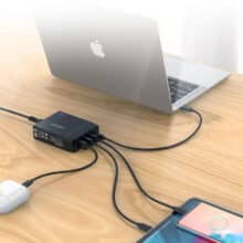 عکس شارژر رومیزی  چویتک Choetech مدل PD72-1C3U توان 72 وات چهار پورت - فروشگاه ماه به ماه