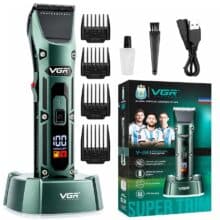 ماشین اصلاح موی سر و صورت وی جی آر VGR مدل V-696 شارژی با 4 شانه