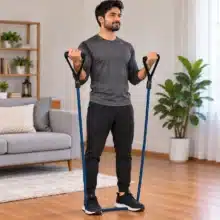 عکس کش ورزشی قدرتی پاور تیوپ سی ایکس CX دسته دار با روکش بافته شده - فروشگاه ماه به ماه