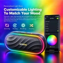 عکس اسپیکر بلوتوثی اورایمو oraimo مدل OBS-382 توان 8 وات و بلوتوث 5.4 - فروشگاه ماه به ماه