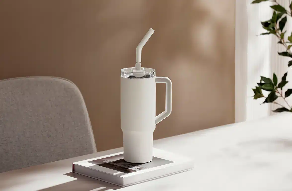 ماگ نی‌دار شیائومی Xiaomi Straw Mug ظرفیت 1 لیتر مدل XMXGB01PL