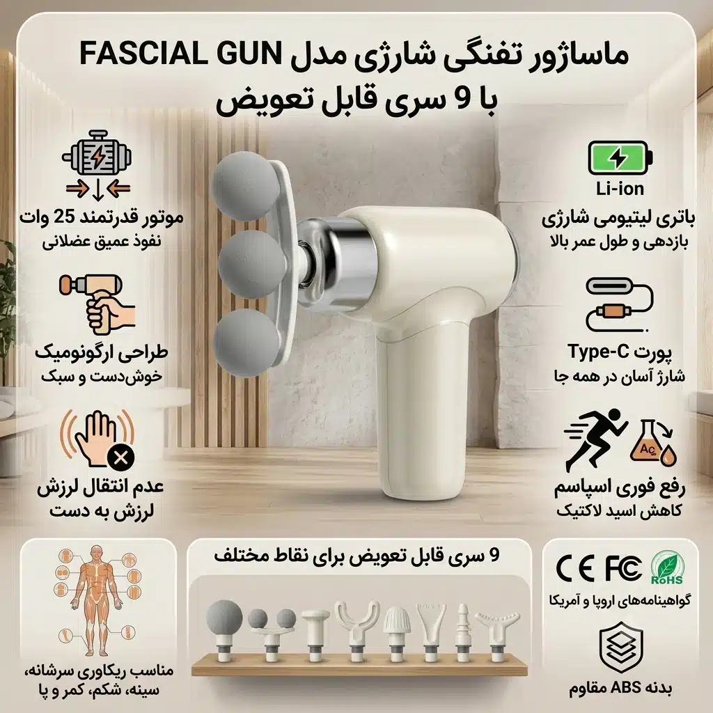 ماساژور تفنگی 9 سری
